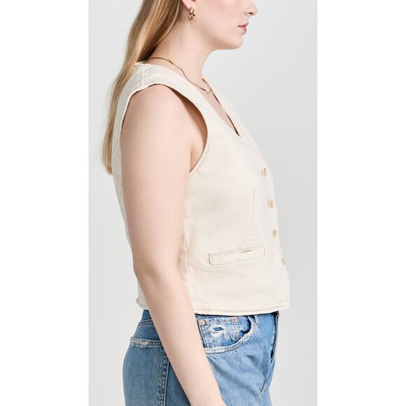 NWT PISTOLA WOMEN'S DENIM VEST ECRU SIZE XXL $138 - Picture 2 of 8